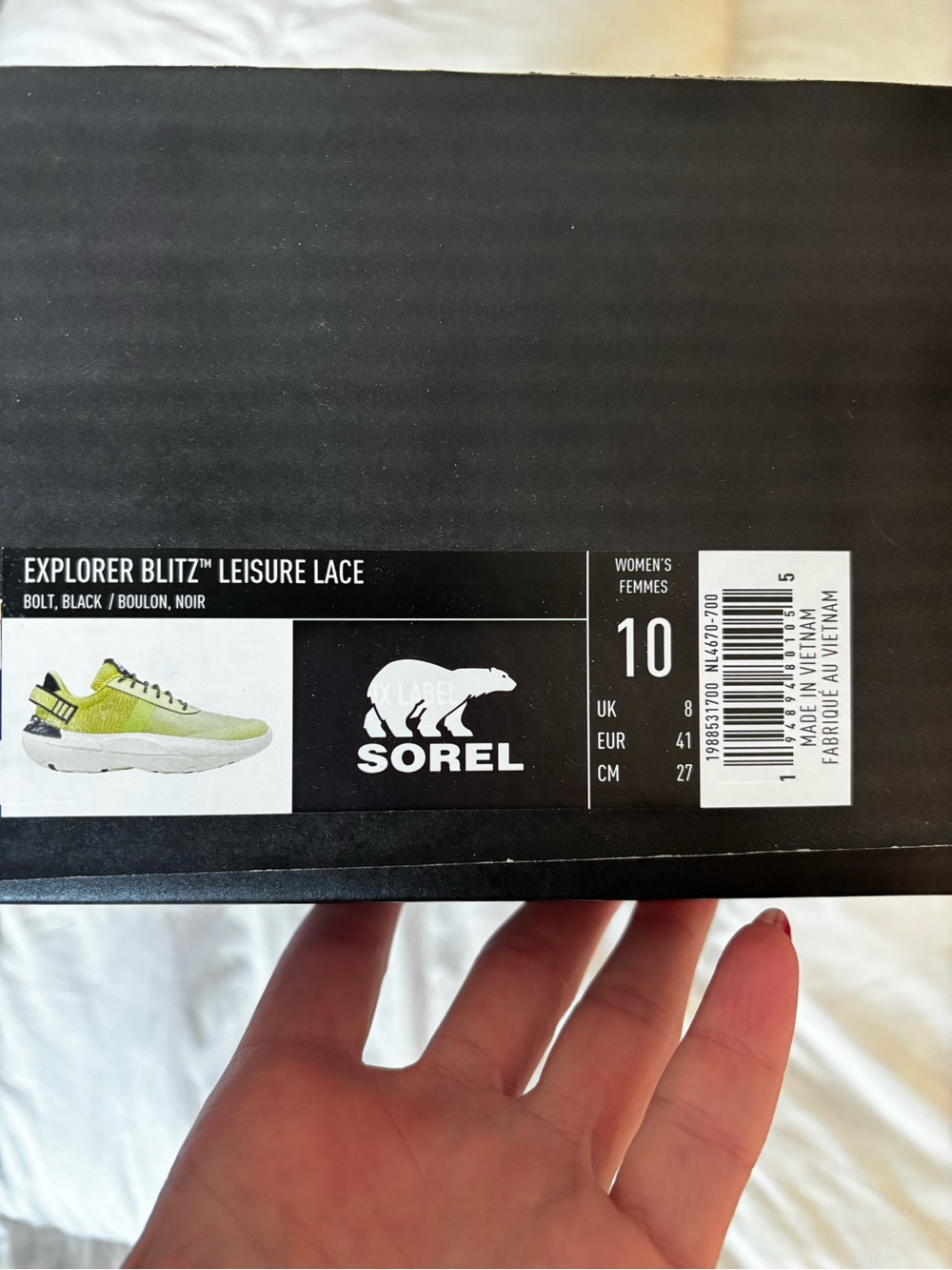 Sorel Neon Lime and Black Mesh Sneaker - Picture 6 of 6
